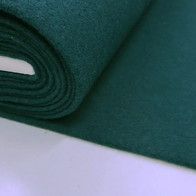 100% Boiled Wool - Dark Blue/Green