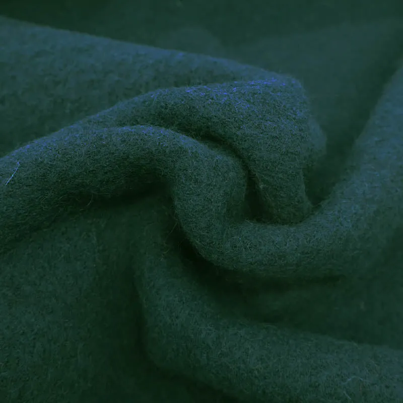 100% Boiled Wool - Dark Blue/Green
