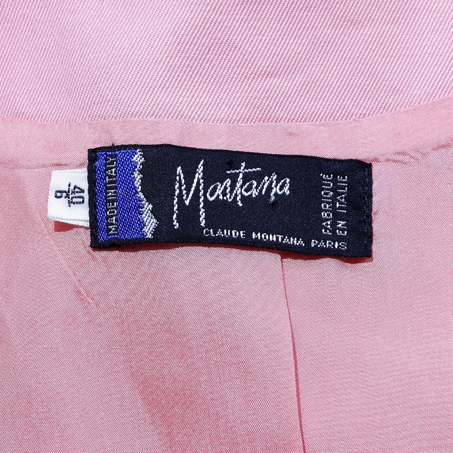 1990s Claude Montana Peach Cotton Quilted Zip Front Mini Dress