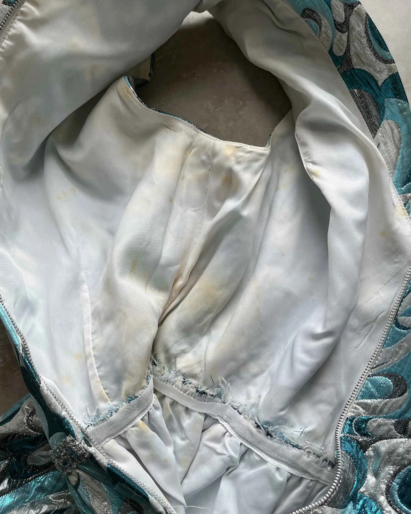 60s Victor Costa Metallic Dress | M