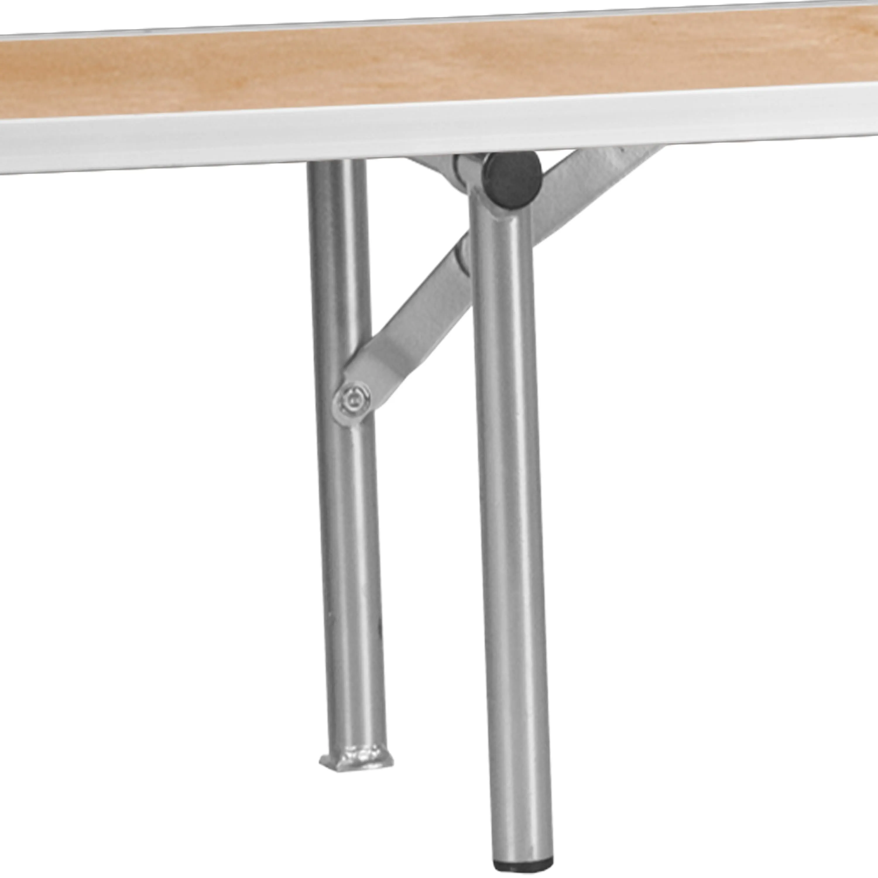 72'' x 12'' x 12'' Birchwood Bar Top Riser with Silver Legs
