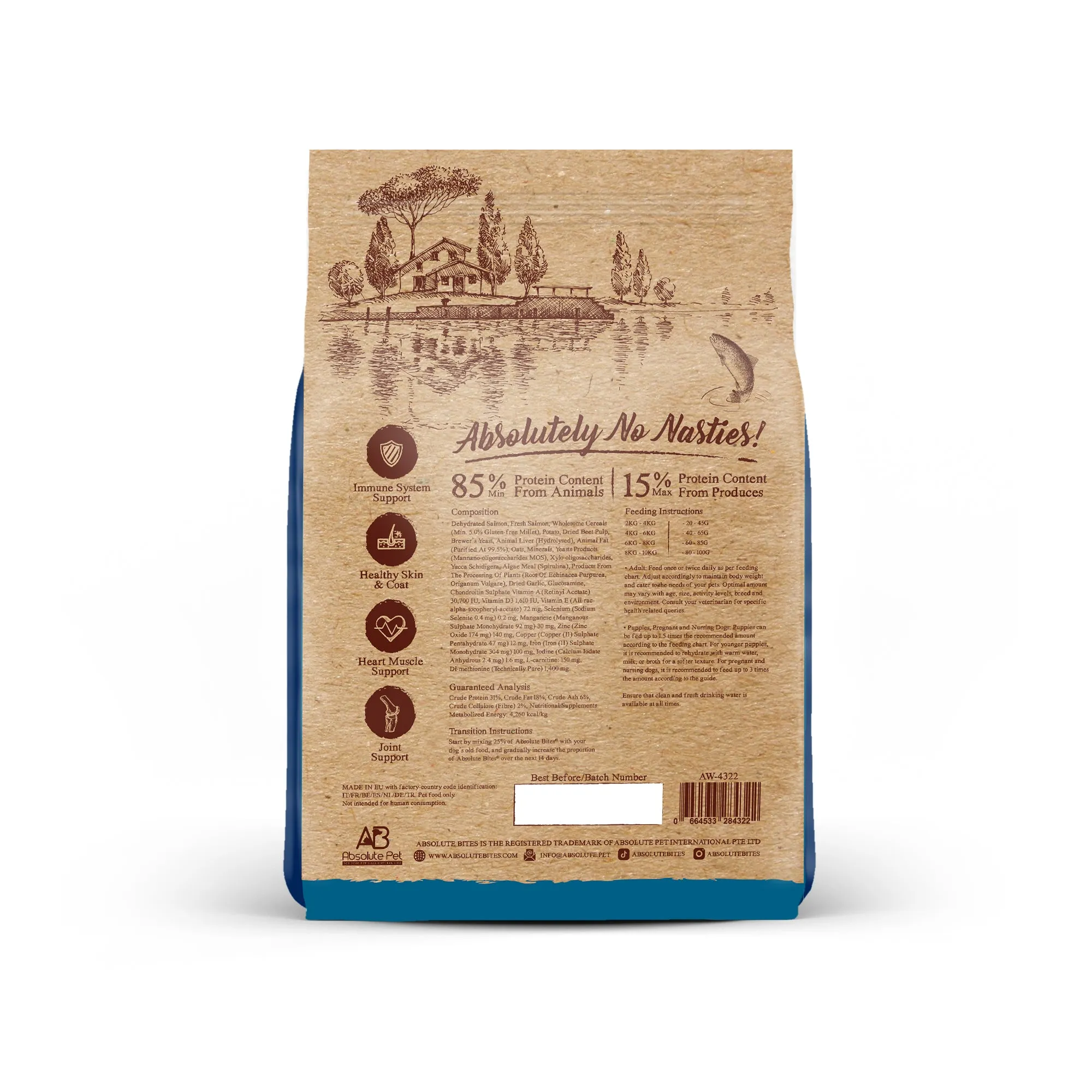 Absolute Bites Wild Age Dry Dog Food - Salmon & Potato (Sample)