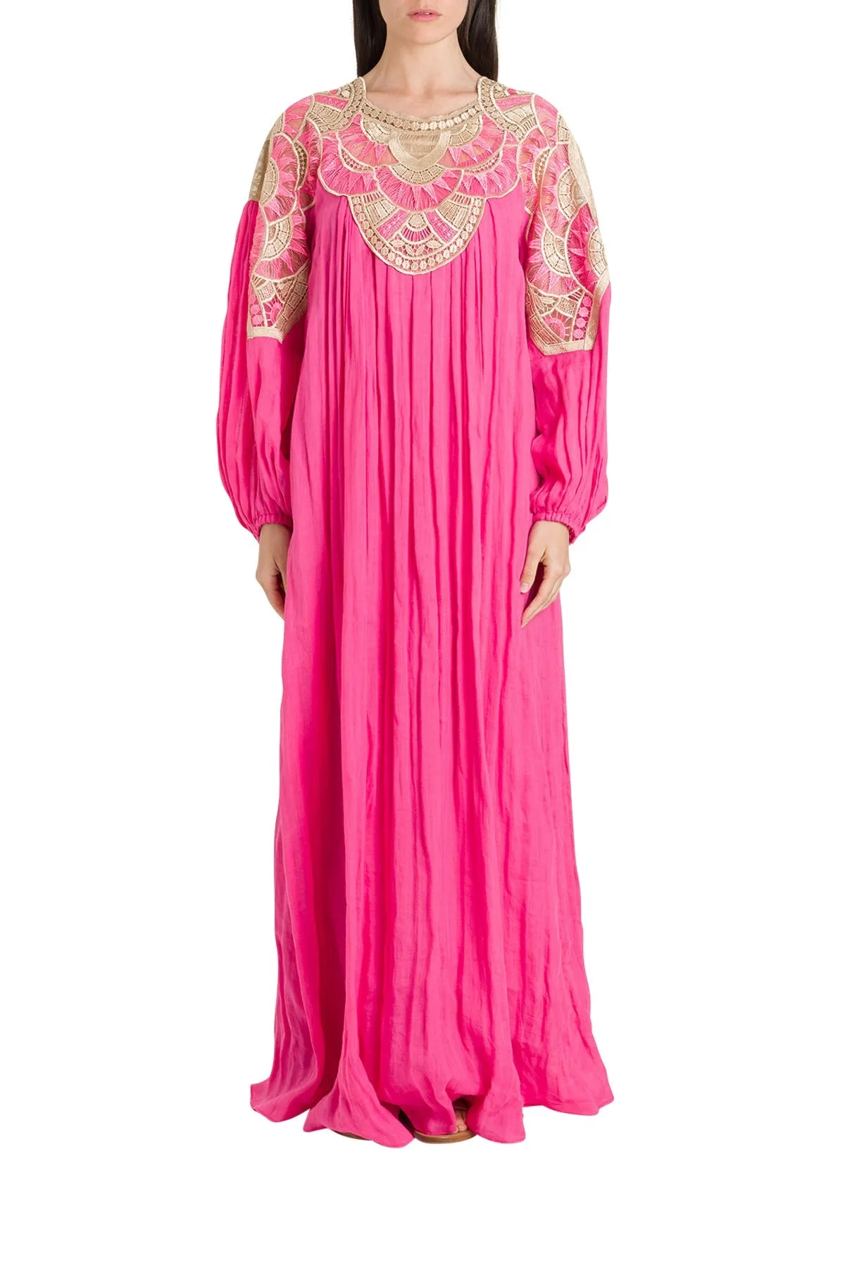 Alberta Ferretti Embroidered Maxi Dress
