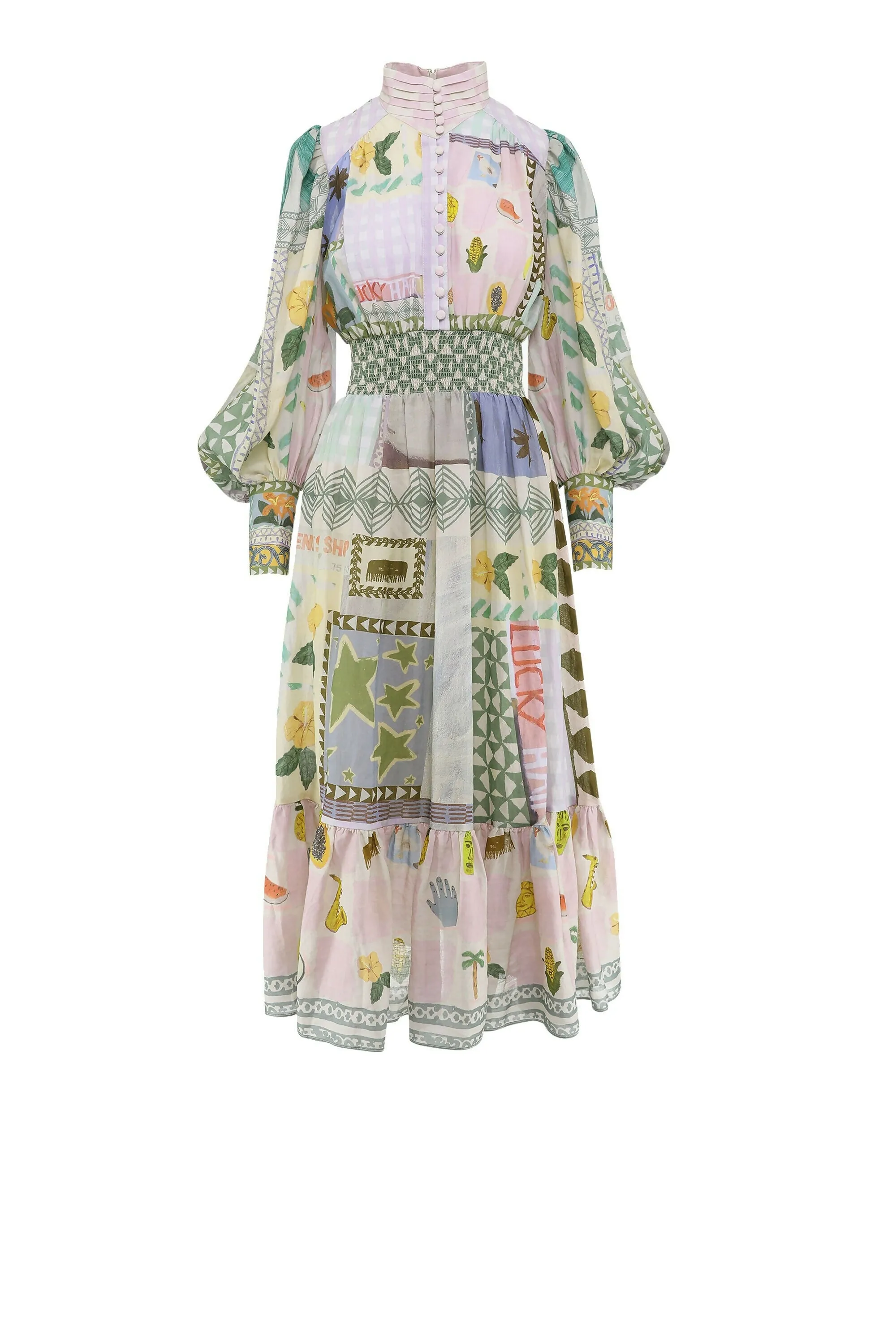 Alemais Emma Gale Shirtdress Multi Size AU 12 & 14