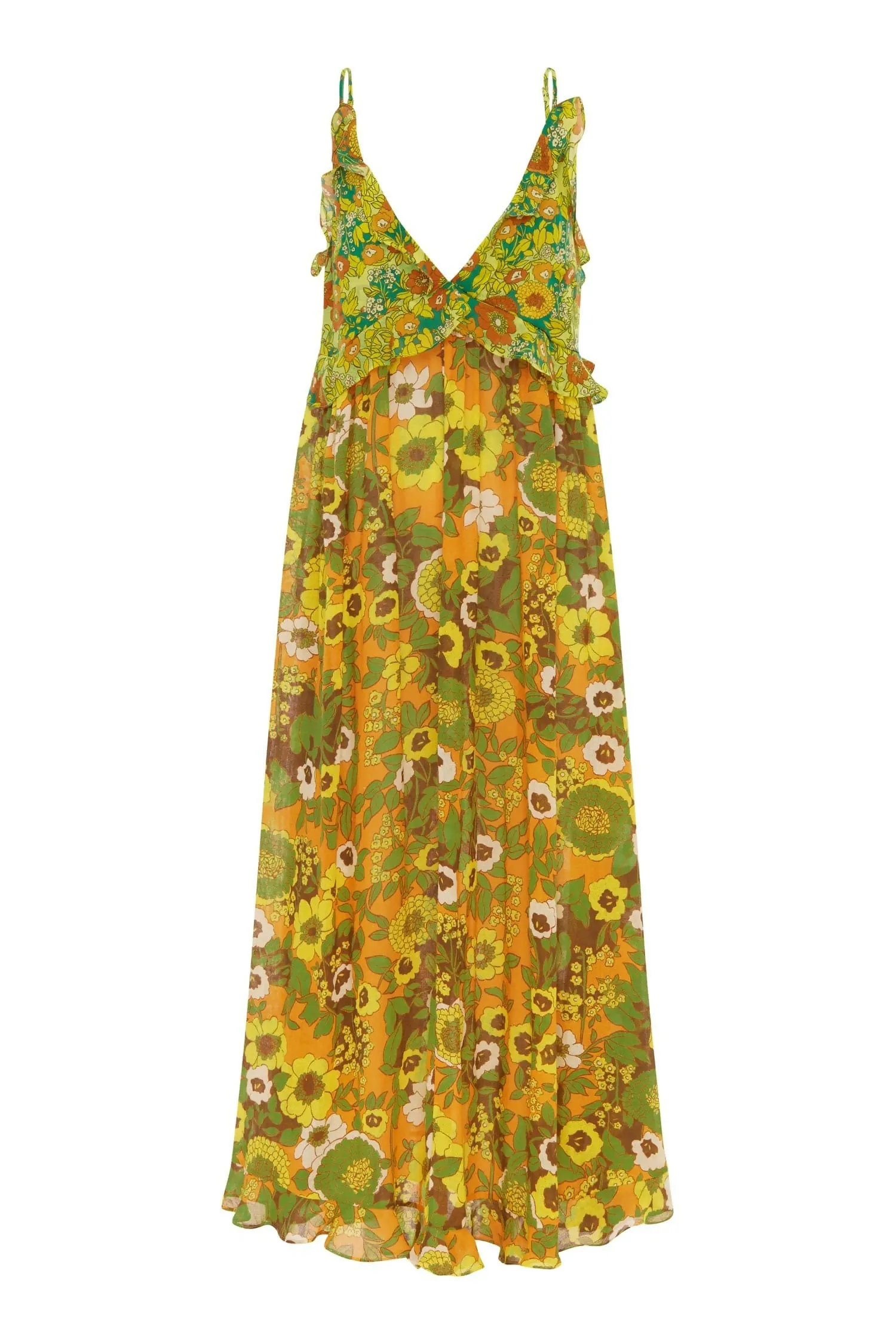 Alemais Jeff Spliced Frill Midi Dress