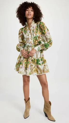 Alemais Octavia Ruffle Mini Dress Ivory