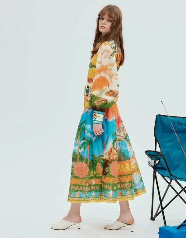 Alemais Paradiso Shirtdress in Multi Dress Hire