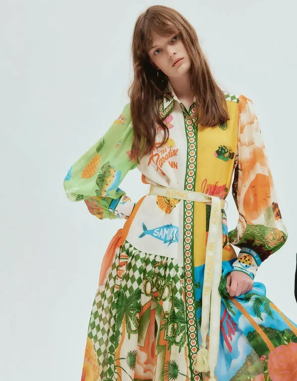 Alemais Paradiso Shirtdress in Multi Dress Hire