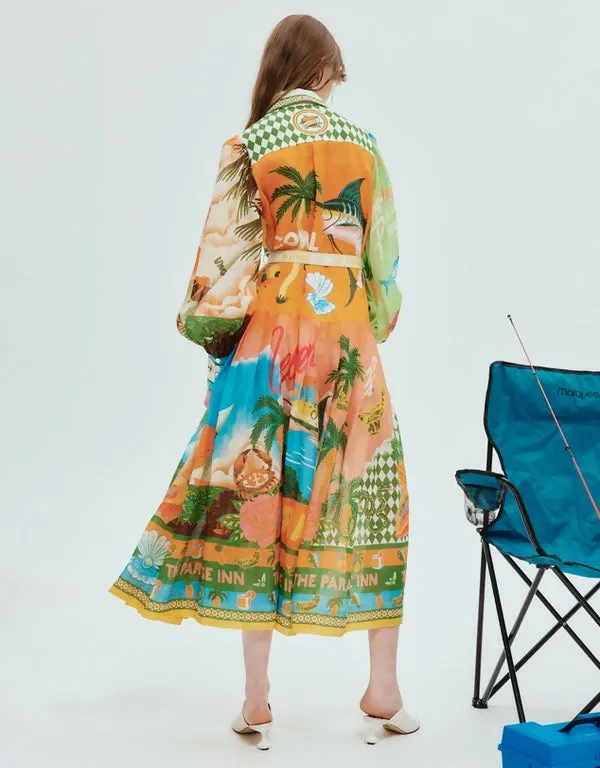 Alemais Paradiso Shirtdress in Multi Dress Hire