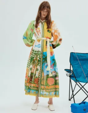 Alemais Paradiso Shirtdress in Multi Dress Hire