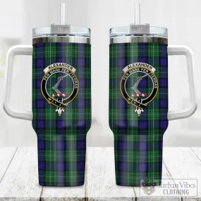 Alexander Tartan and Family Crest Tumbler with Handle