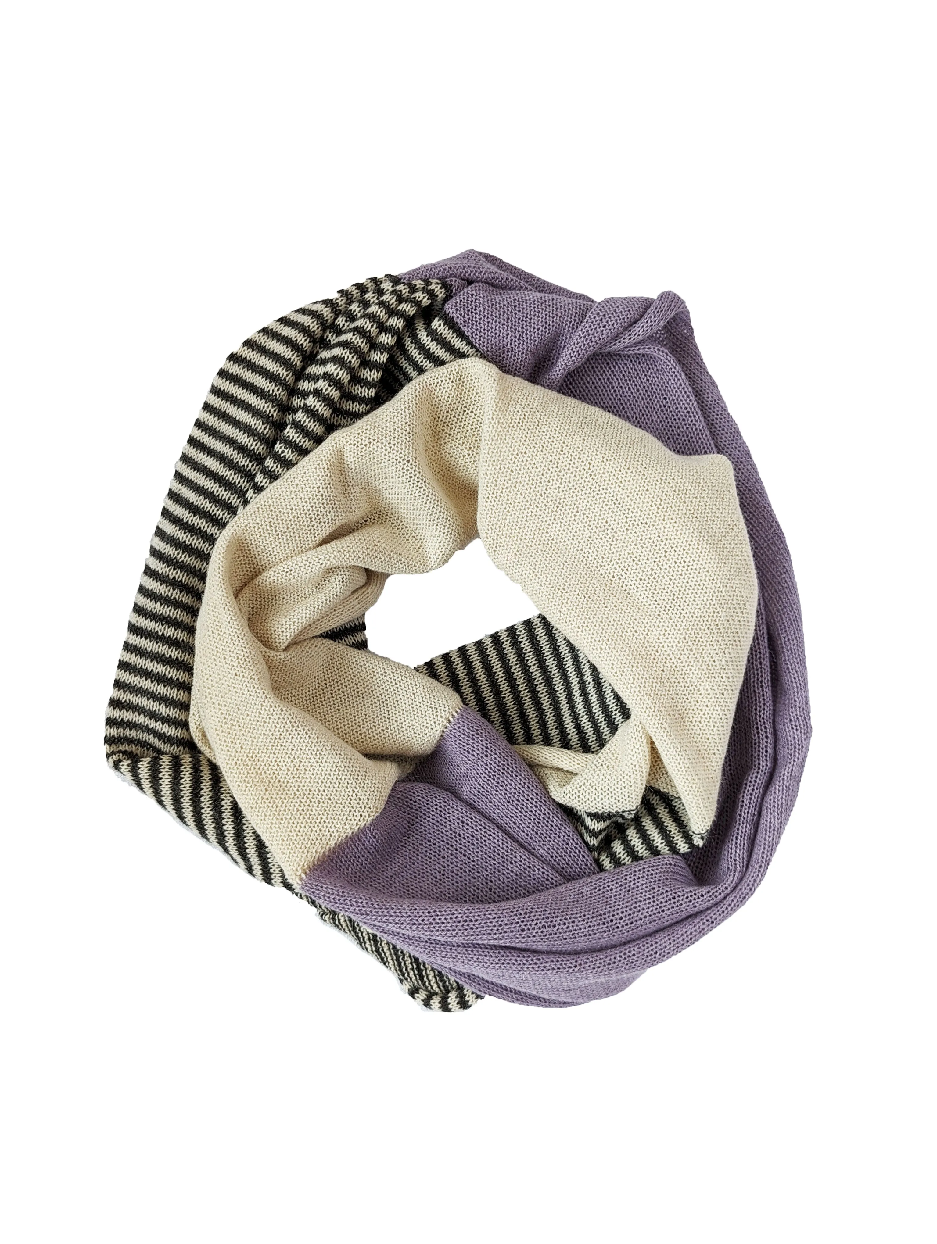 Alpaca Infinity Scarf "Combo Lilac"