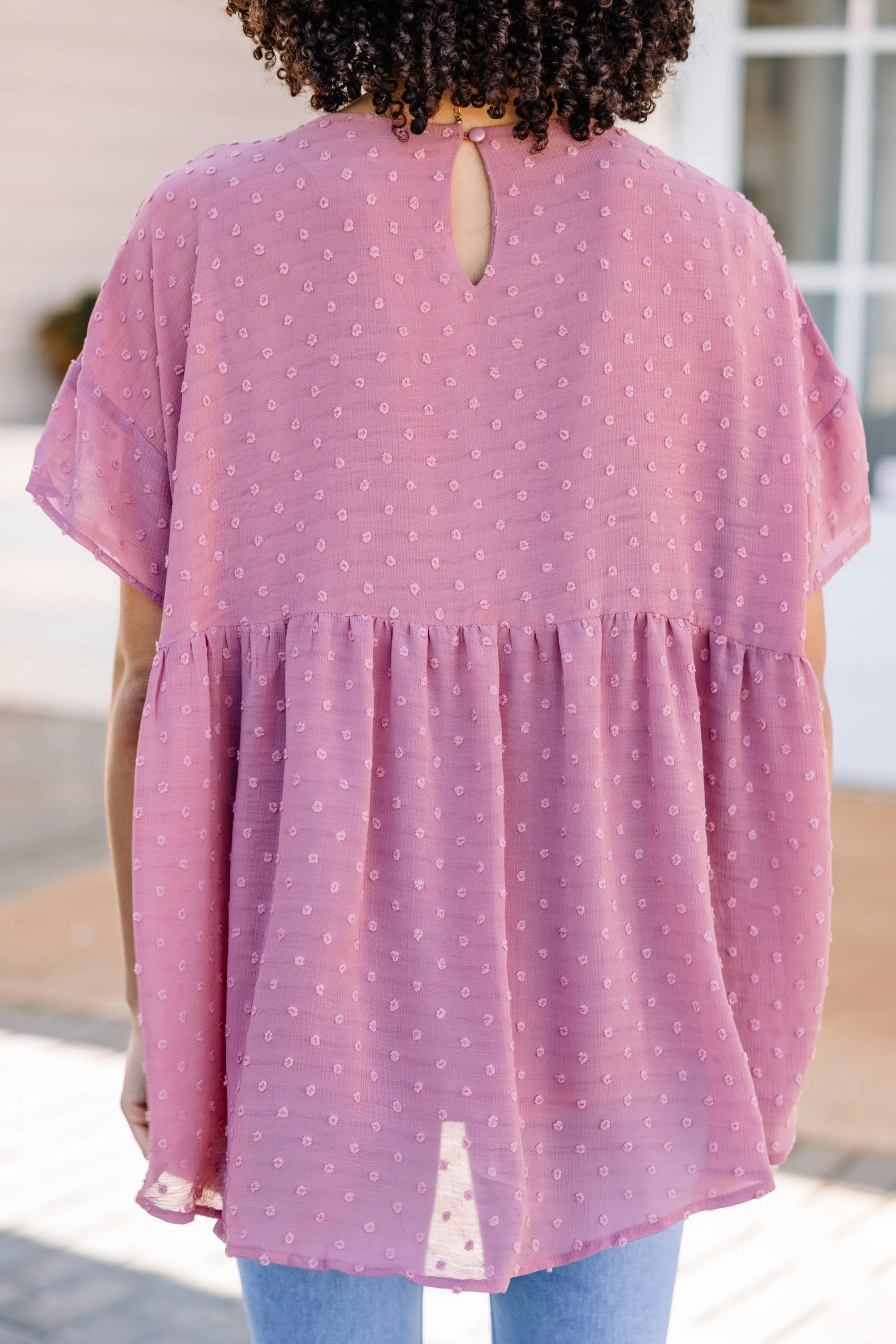 Always In Love Rosewood Pink Babydoll Top
