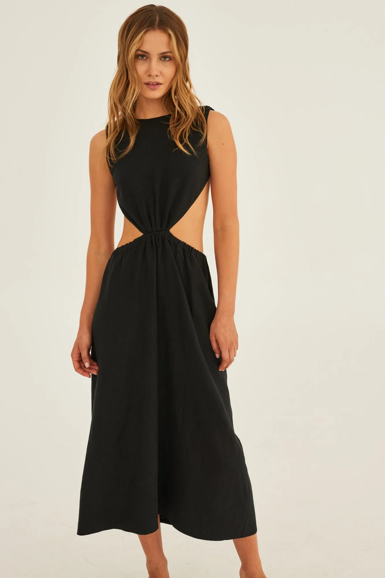 Aphrodite Midi Dress Black