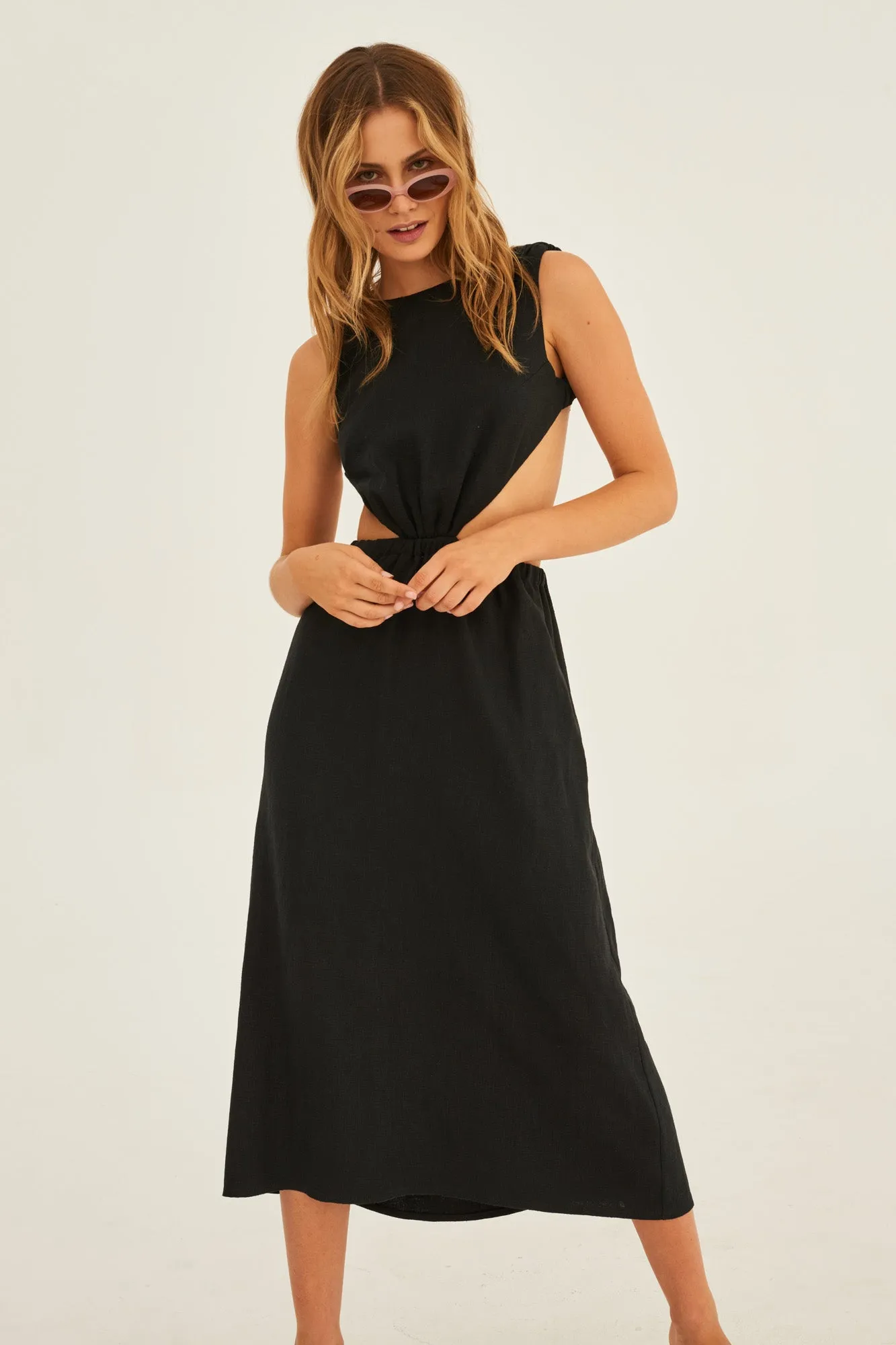Aphrodite Midi Dress Black