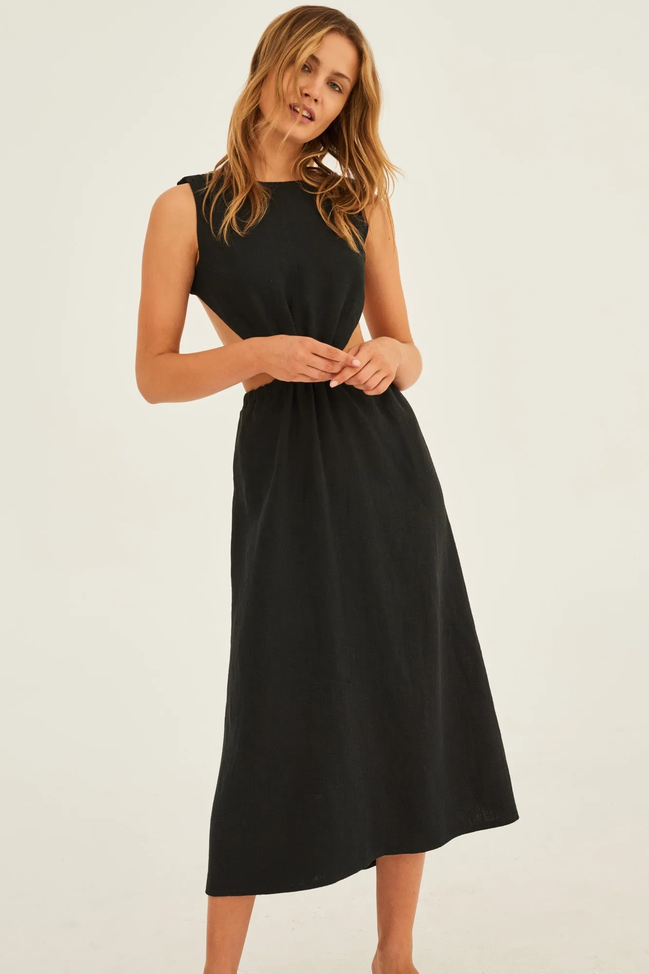 Aphrodite Midi Dress Black