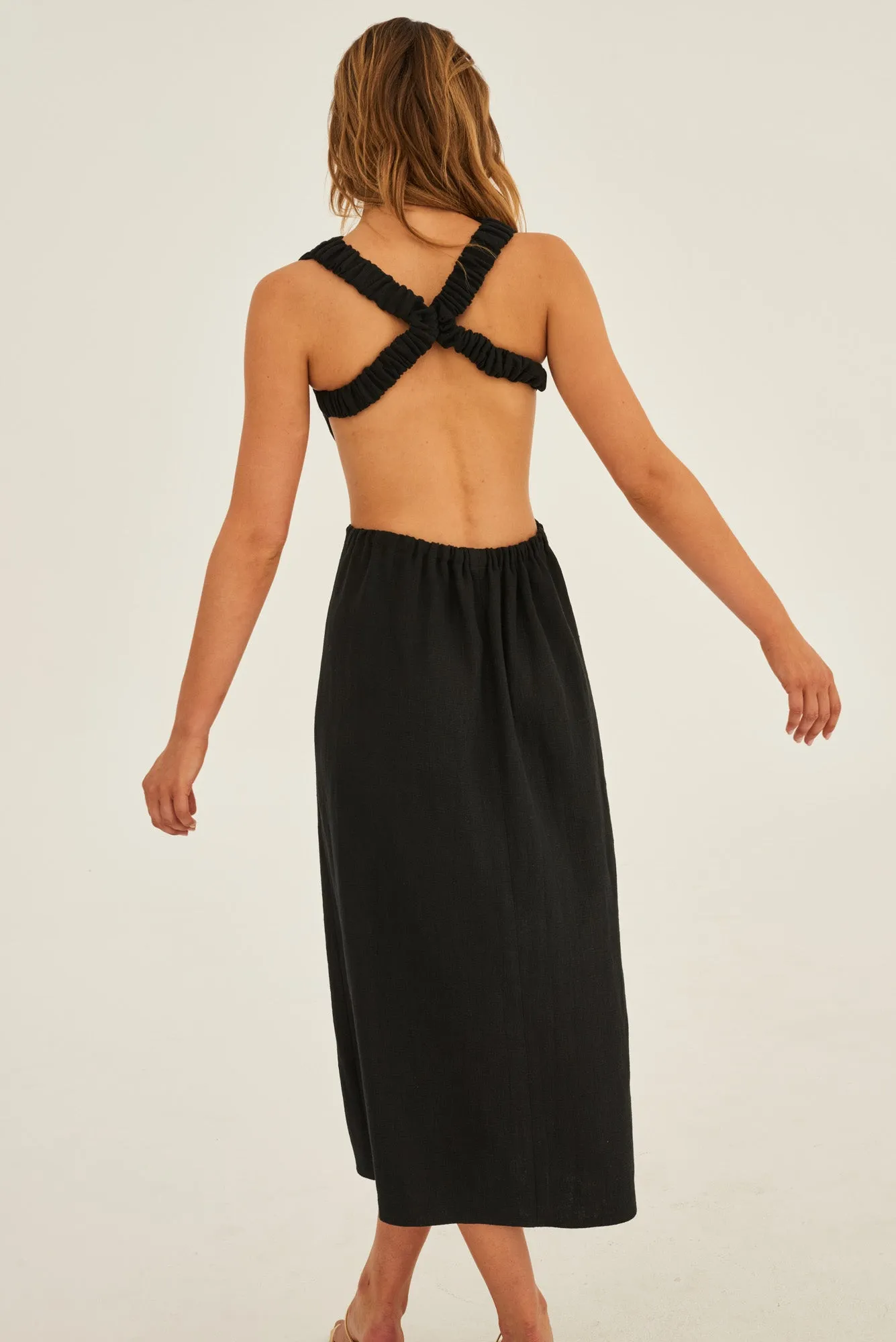 Aphrodite Midi Dress Black