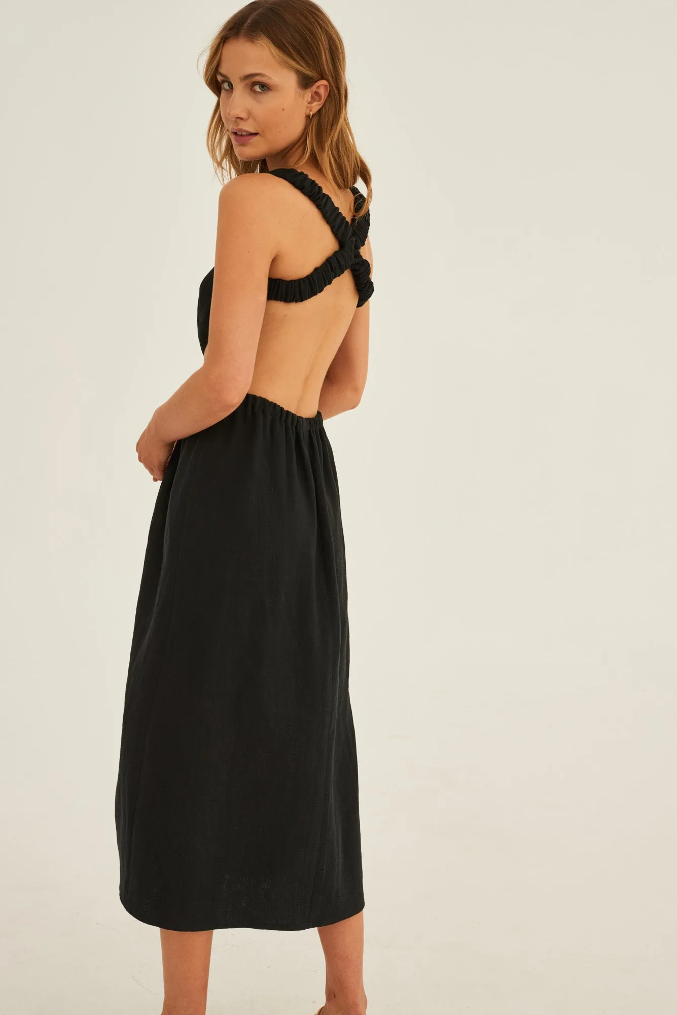Aphrodite Midi Dress Black