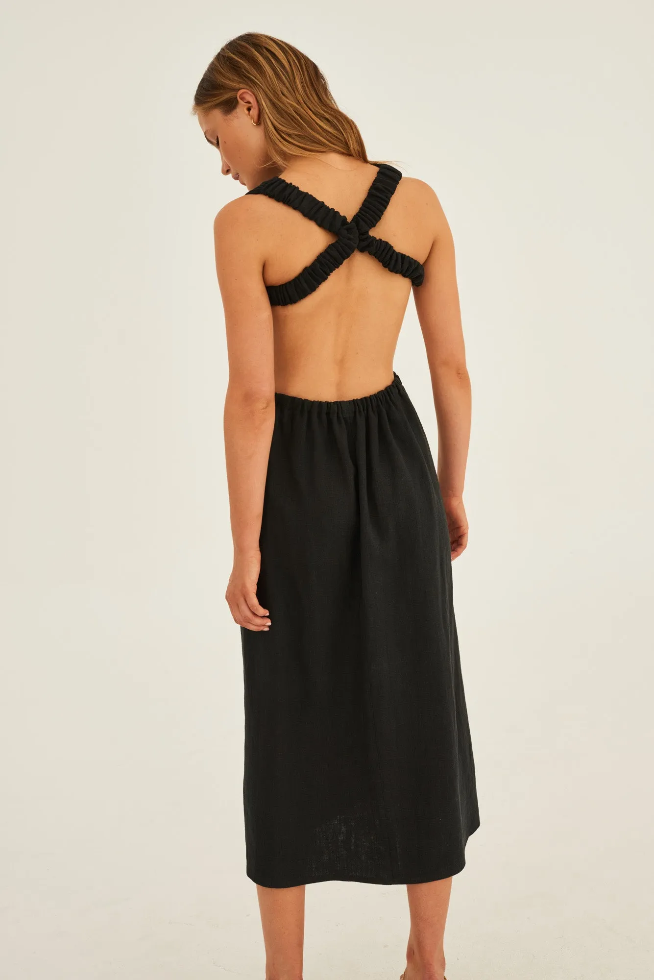 Aphrodite Midi Dress Black