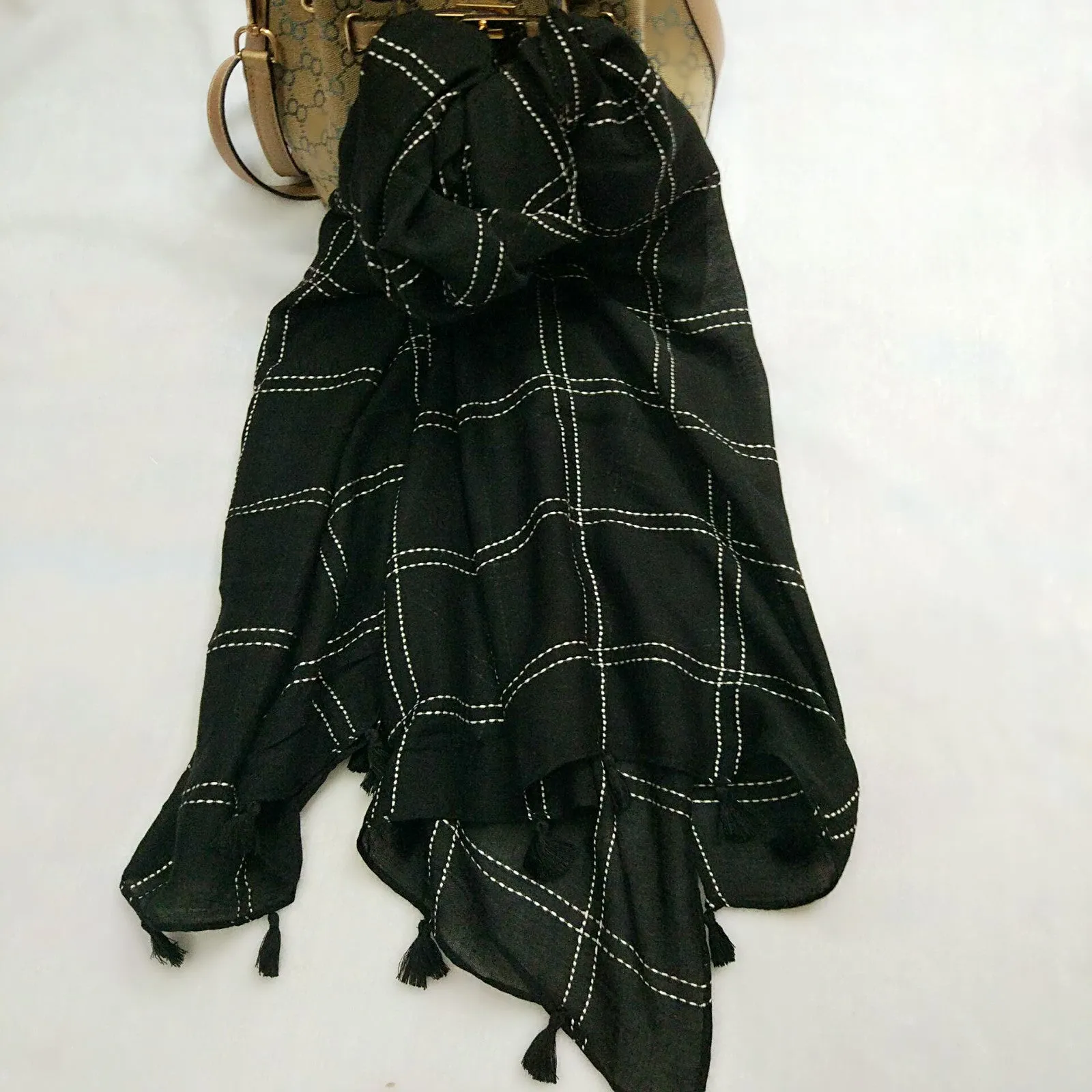 Artistic All-match Vintage Cotton Plaid Scarf
