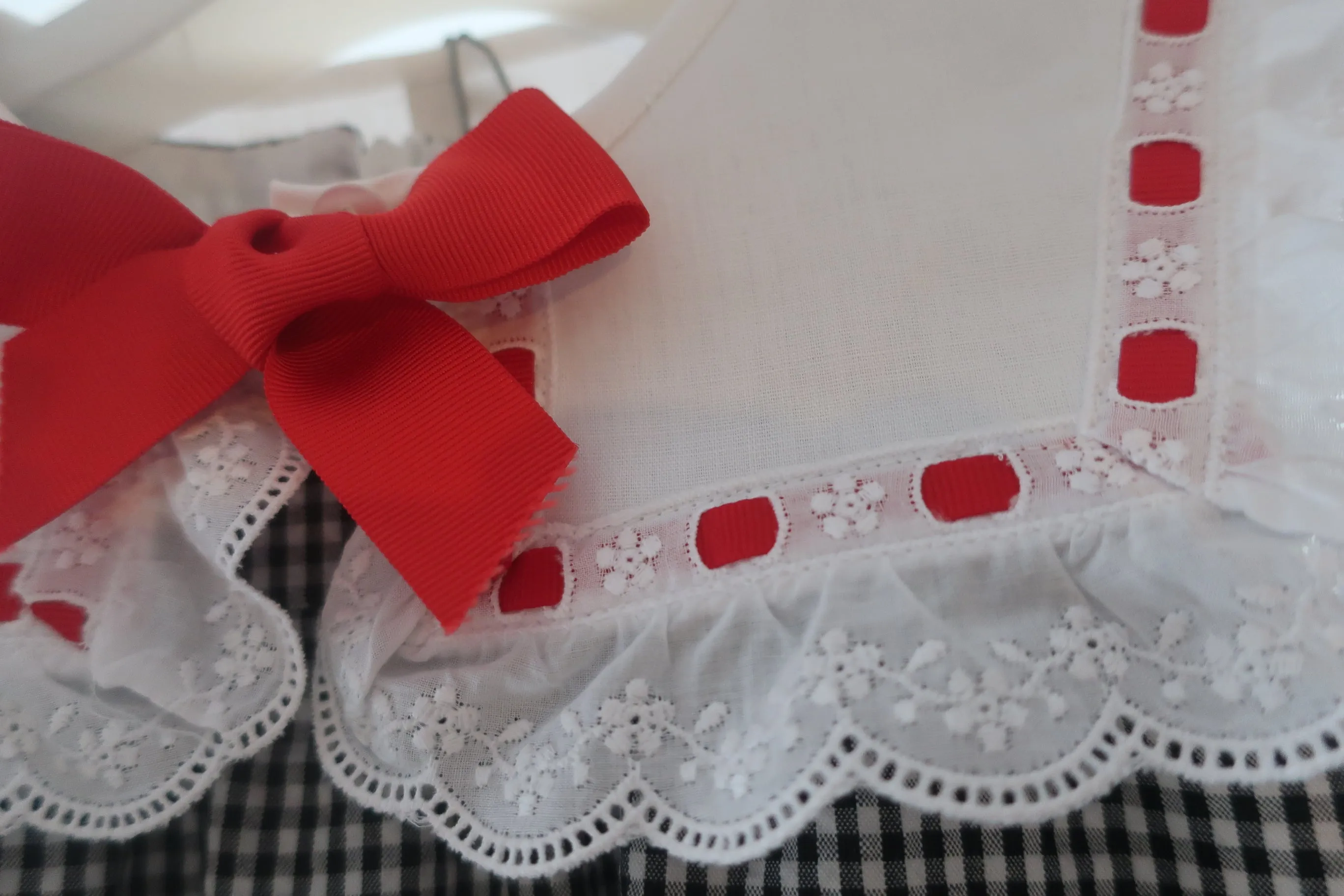 Baby A Black Gingham White Collar Dress