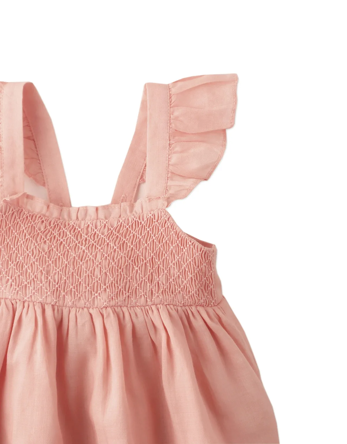 BABY GIRLS SMOCKED DRESS WITH RUFFLES