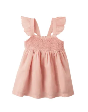 BABY GIRLS SMOCKED DRESS WITH RUFFLES