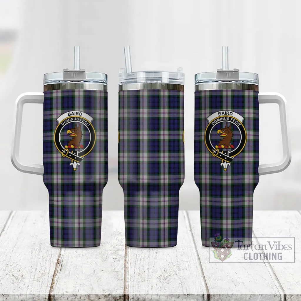 Baird Dress Tartan and Family Crest Tumbler with Handle