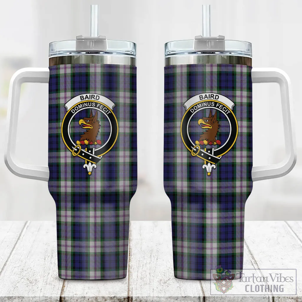 Baird Dress Tartan and Family Crest Tumbler with Handle