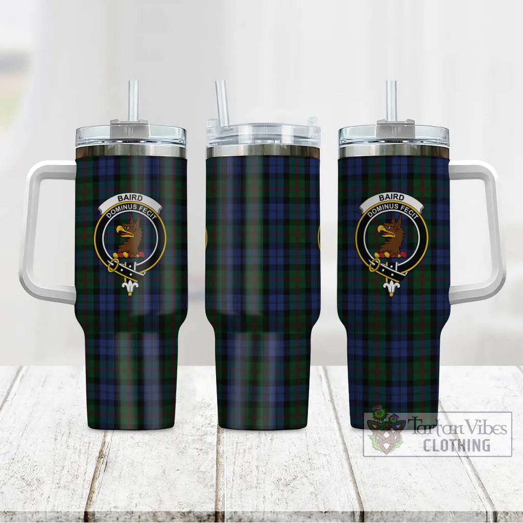 Baird Tartan and Family Crest Tumbler with Handle