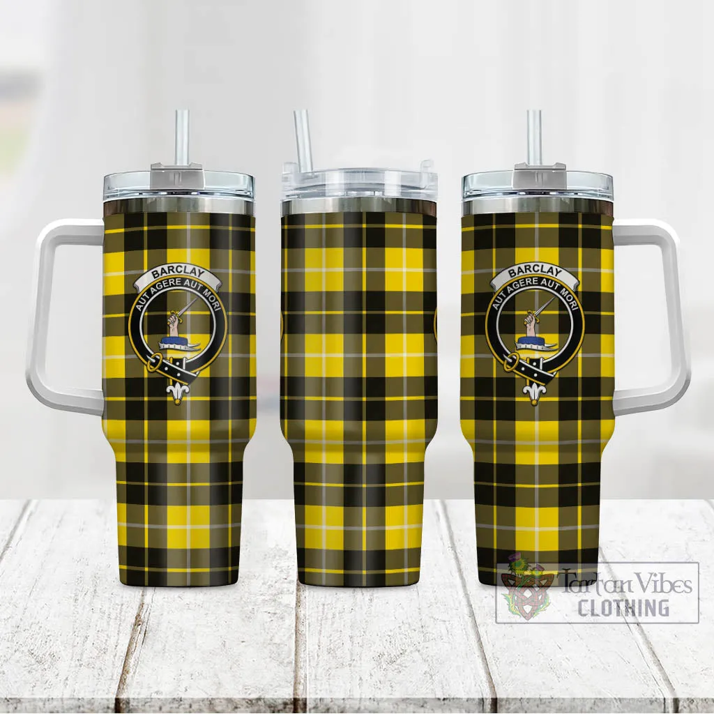 Barclay Dress Modern Tartan and Family Crest Tumbler with Handle