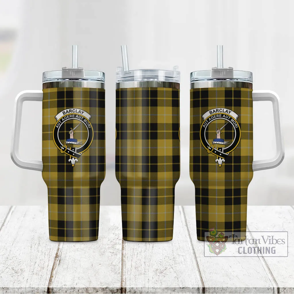 Barclay Dress Tartan and Family Crest Tumbler with Handle