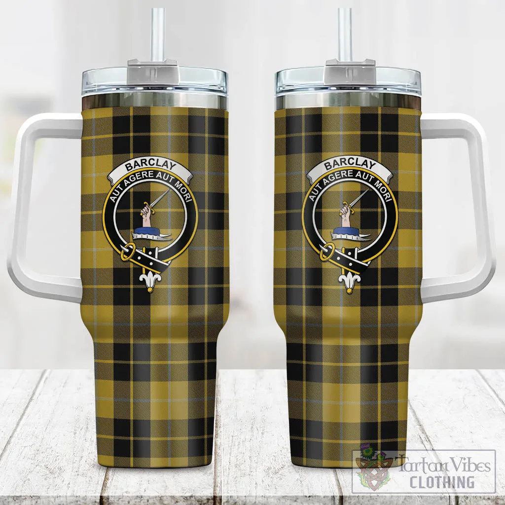 Barclay Dress Tartan and Family Crest Tumbler with Handle
