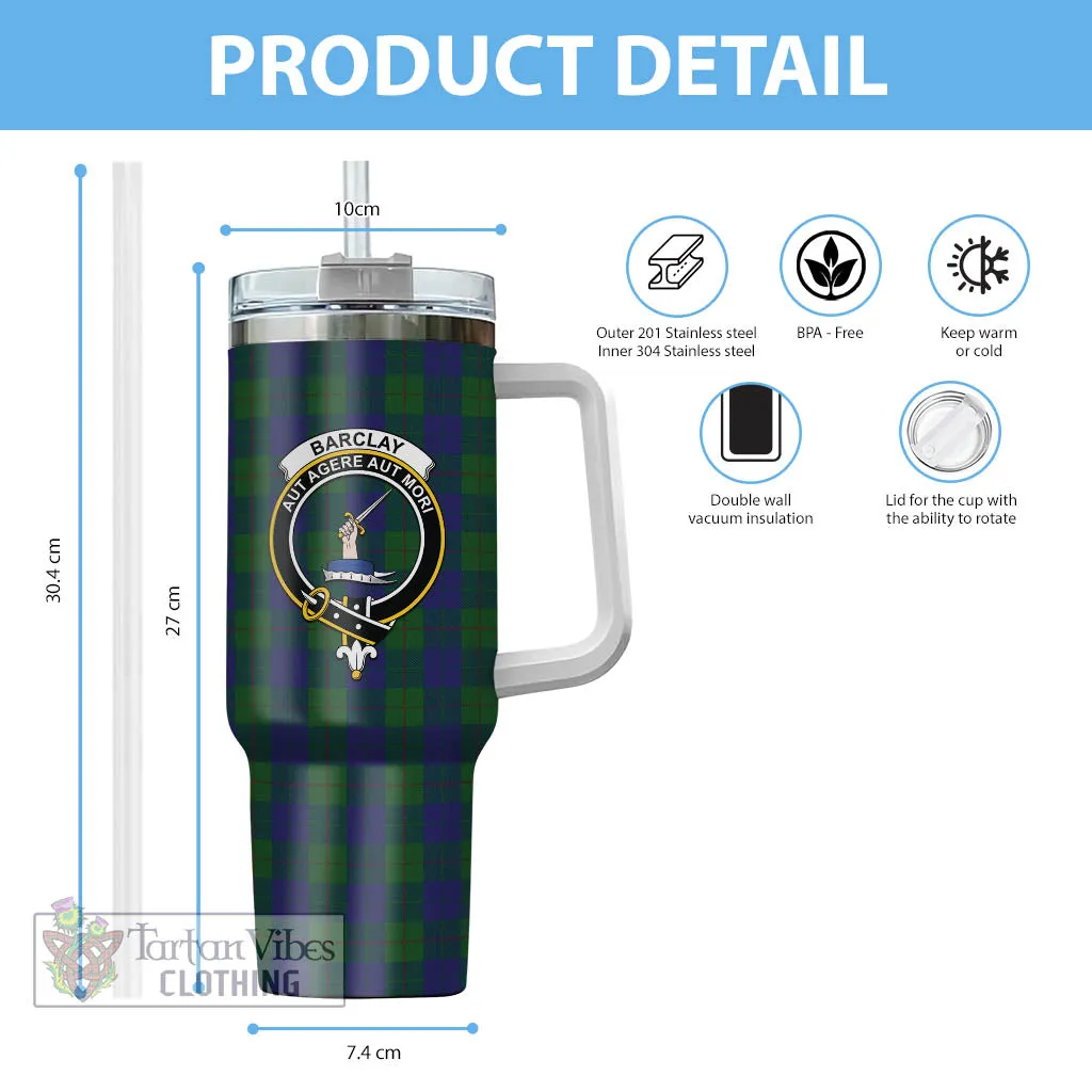 Barclay Tartan and Family Crest Tumbler with Handle