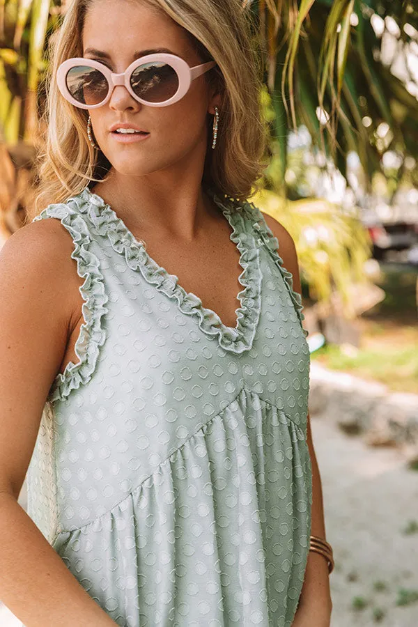 Beyond Bali Babydoll Tank in Pear