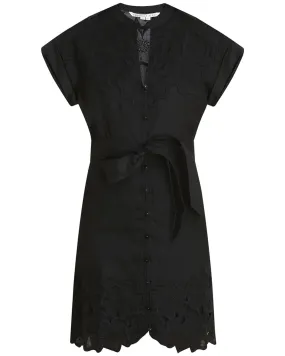 Black Archie Eyelet Dress