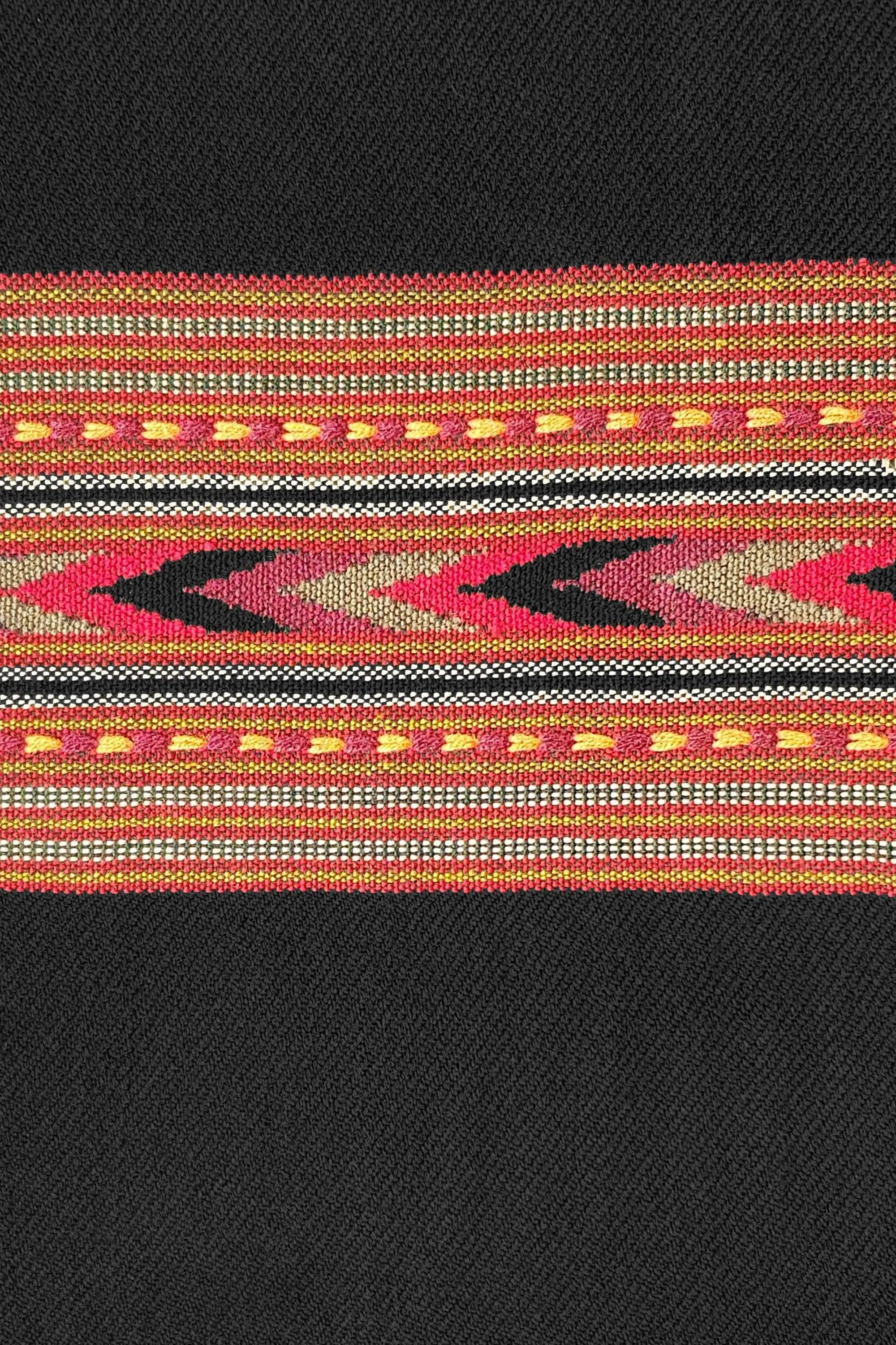 Black Kulla Handwoven Scarf