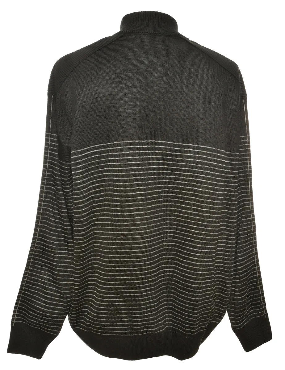 Black Quarter Zip Jumper - XL