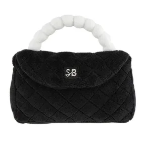 Black Quilted Rattle Purse Toy