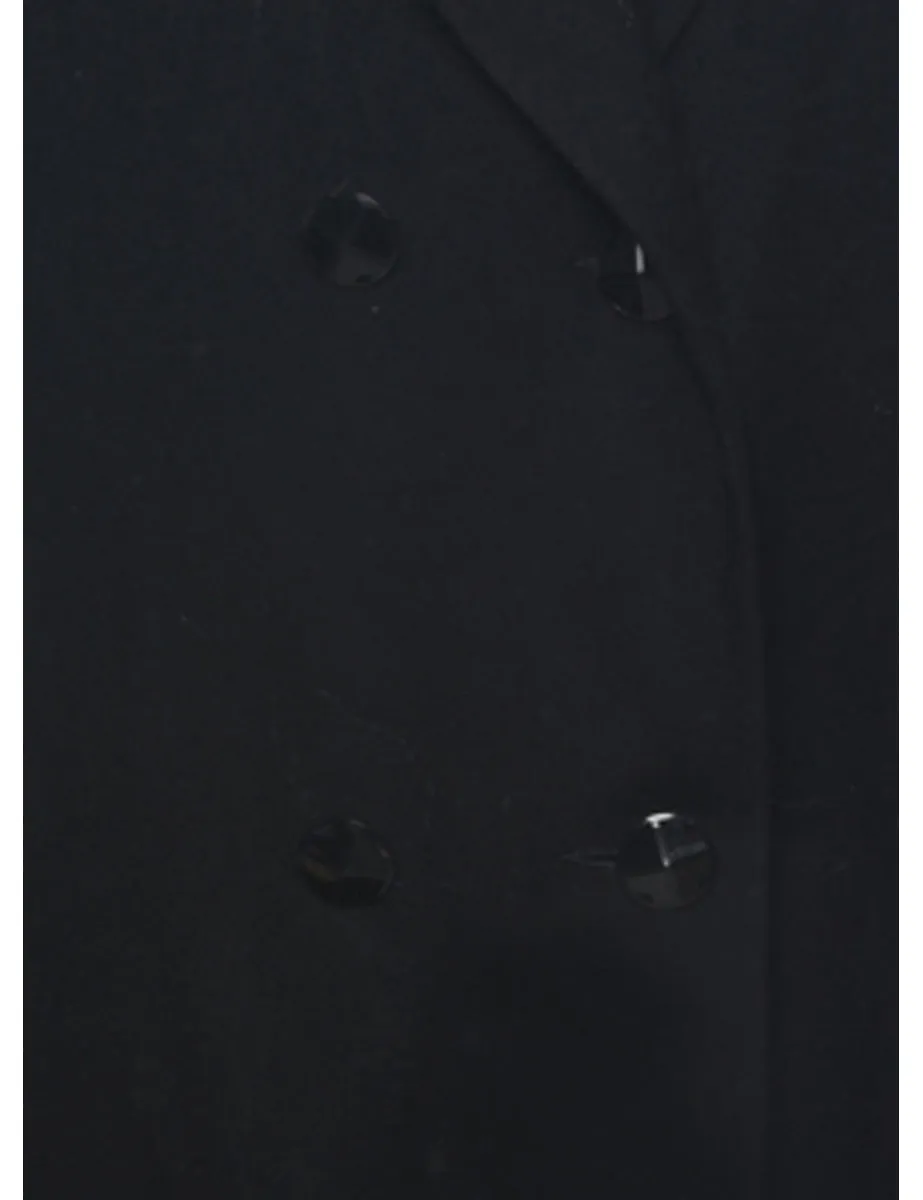 Black Wool Coat - XL