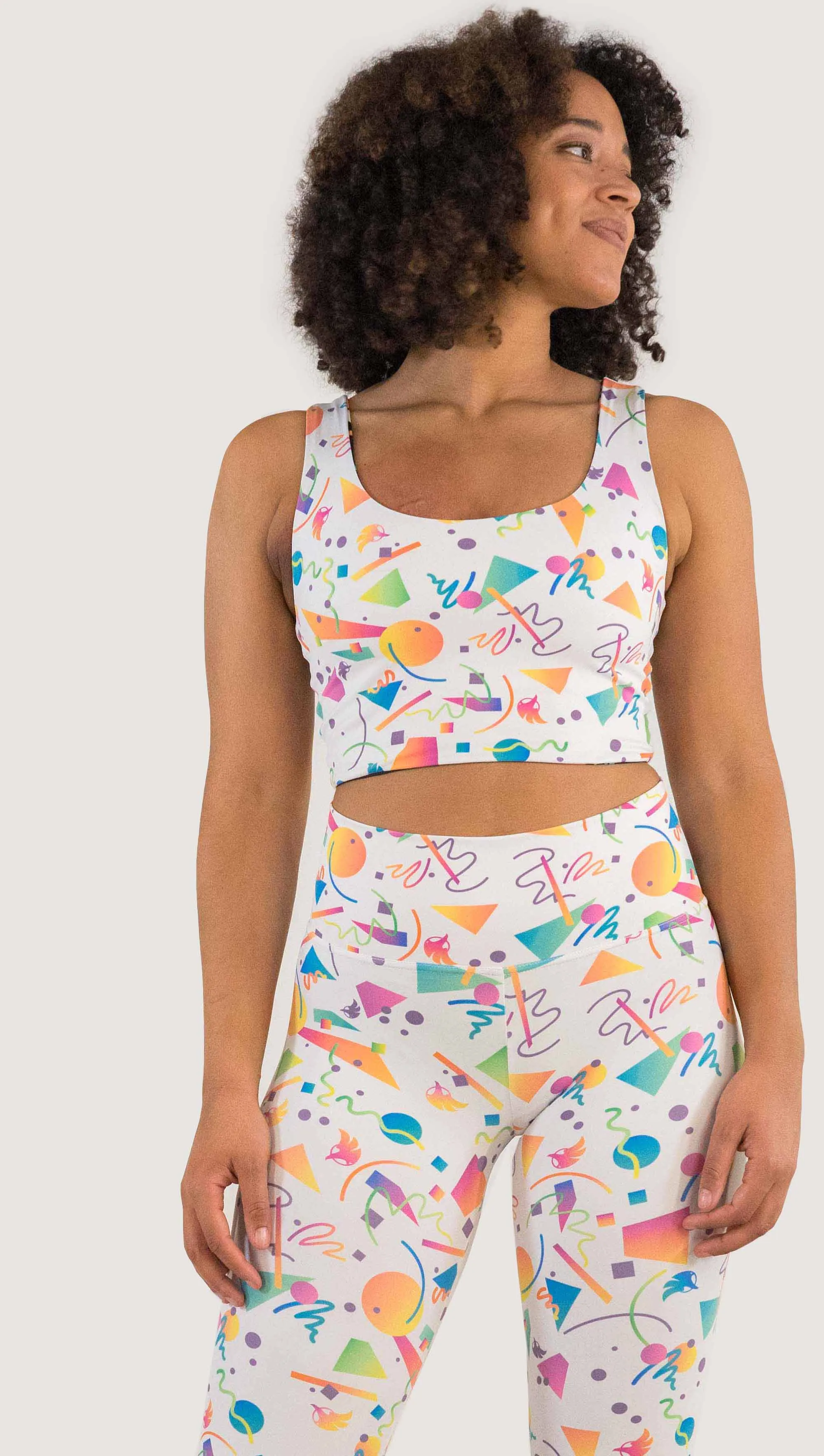 Black/White Confetti Top - Reversible