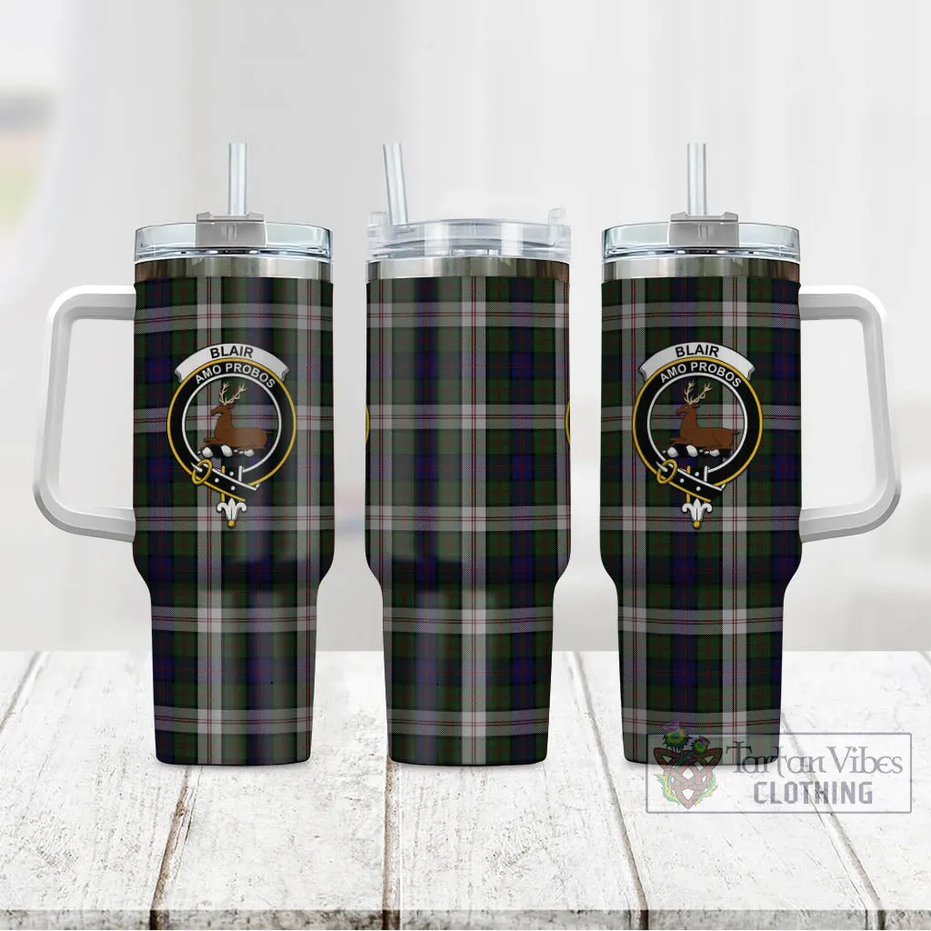 Blair Dress Tartan and Family Crest Tumbler with Handle