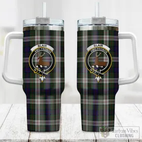 Blair Dress Tartan and Family Crest Tumbler with Handle
