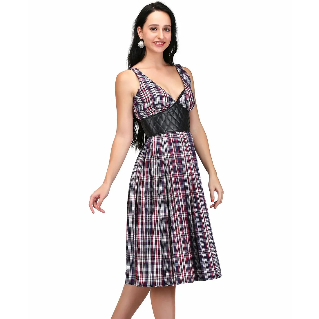 Brgenia Mid Length Scottish Check Dress