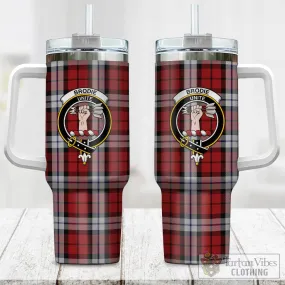 Brodie Dress Tartan and Family Crest Tumbler with Handle
