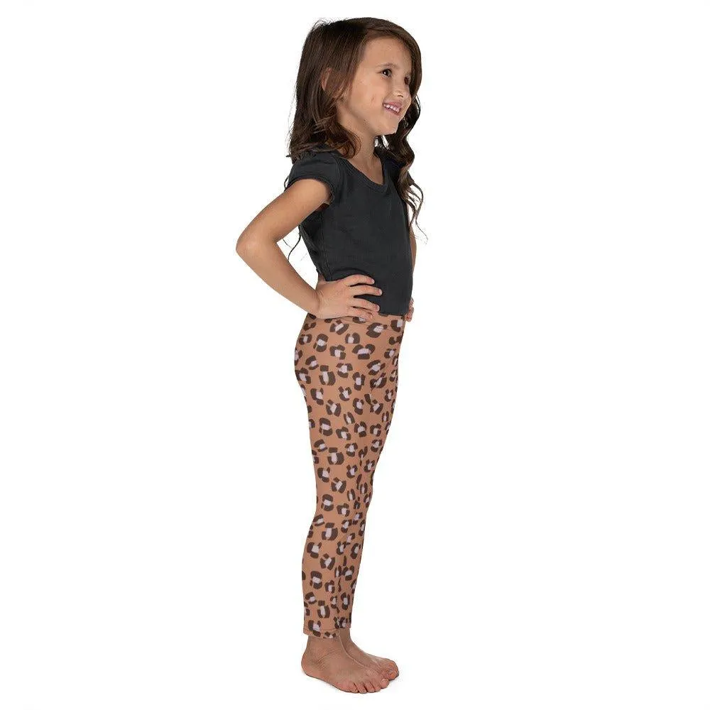 Brown Animal Print Kid's Leggings