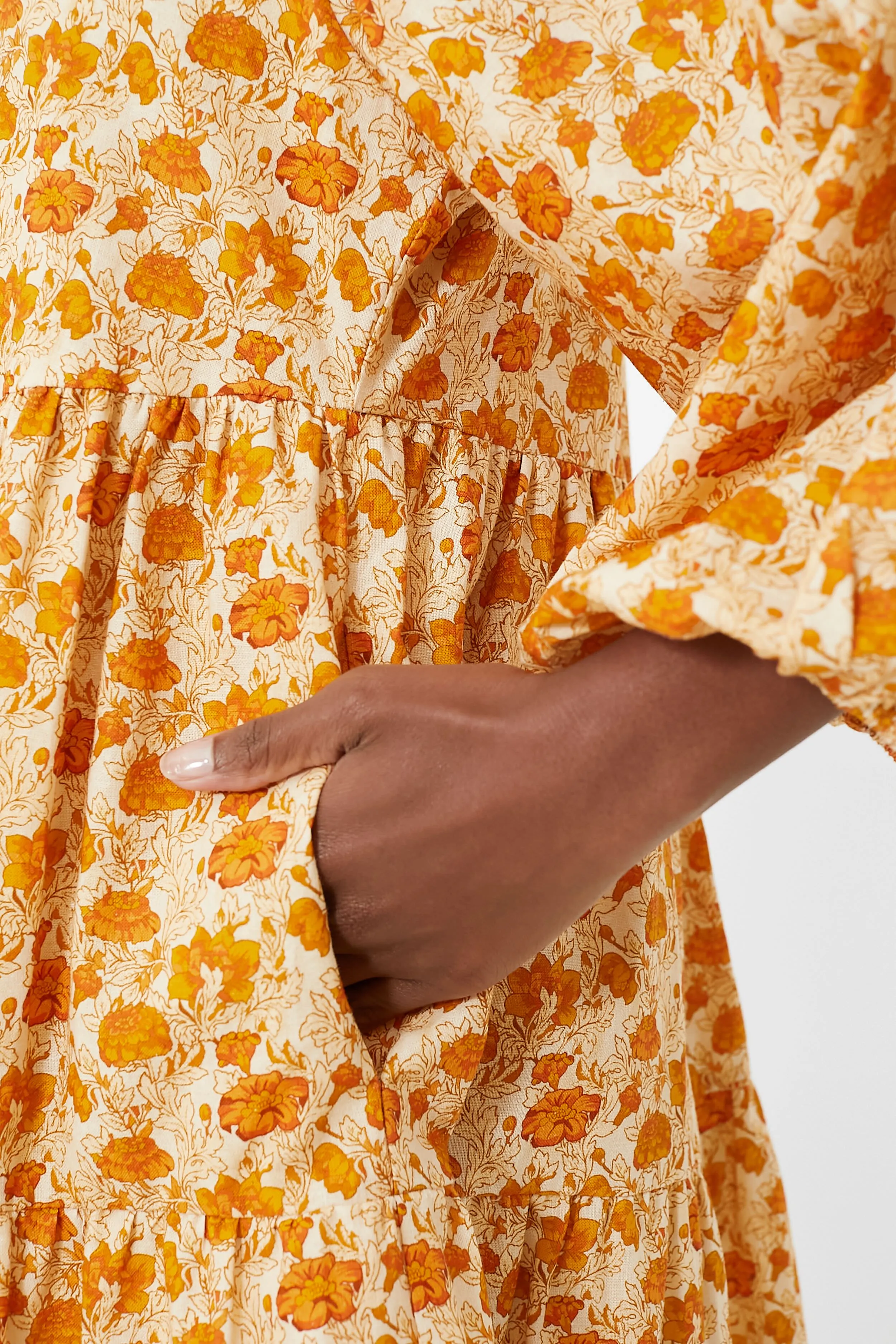 Burnt Orange Floral Brynn Mini Dress