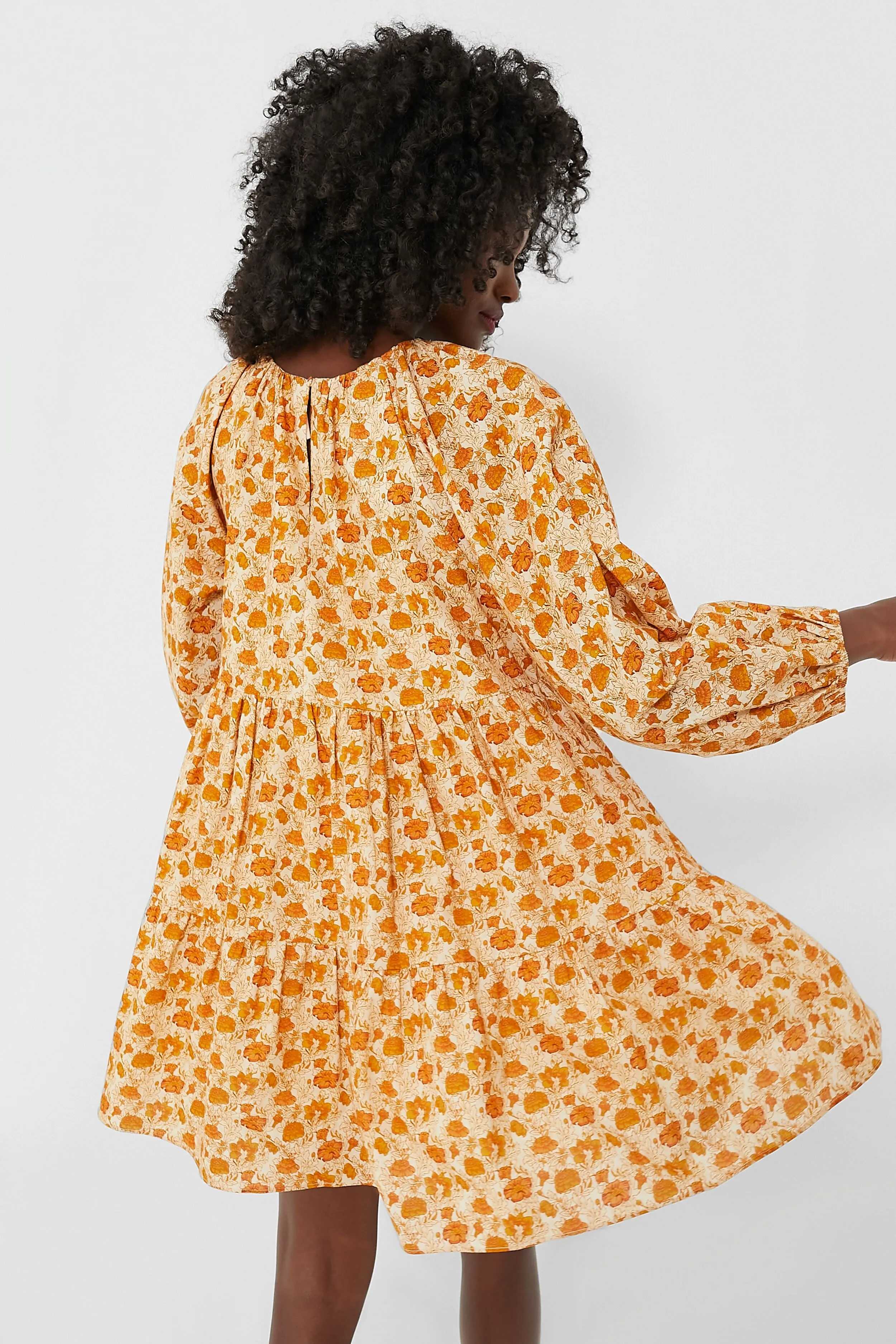 Burnt Orange Floral Brynn Mini Dress