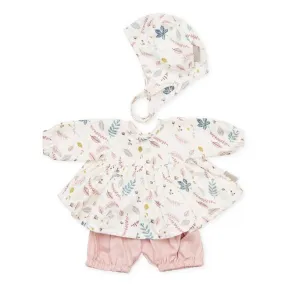 CAM CAM Doll's Clothing Set & Bonnet Pressed Leaves Rose