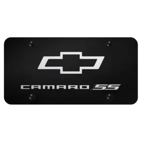 Camaro SS License Plate - Laser Etched on Black